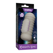 LoveToy - Knights Ring - Vibrerende Dual Purpose Sleeve - Golvend - Wit