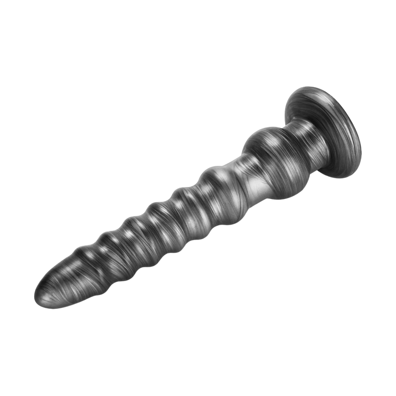 LoveToy - Vibrax Slider - Lange Vibrerende Anaal Dildo - 32 cm - Zilver