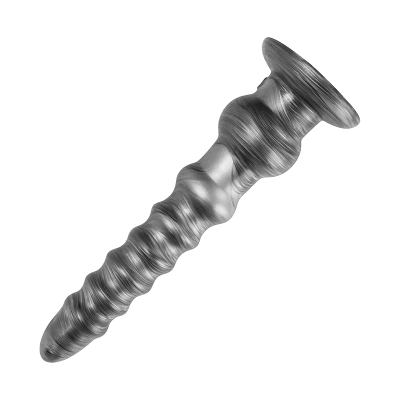 LoveToy - Vibrax Slider - Lange Vibrerende Anaal Dildo - 32 cm - Zilver