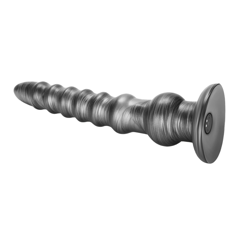 LoveToy - Vibrax Slider - Lange Vibrerende Anaal Dildo - 32 cm - Zilver