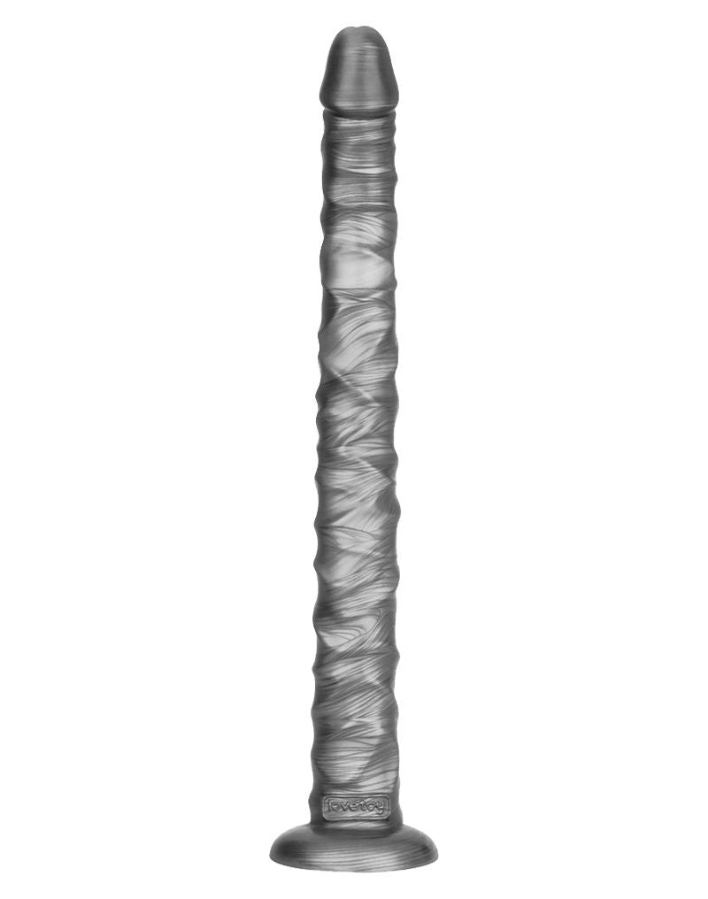 LoveToy - Vibrax Slider - Lange Vibrerende Anaal Dildo - 40,5 cm - Zilver