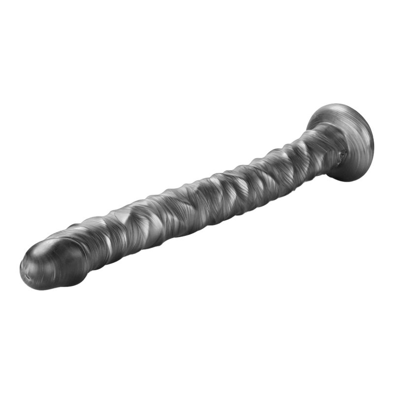 LoveToy - Vibrax Slider - Lange Vibrerende Anaal Dildo - 40,5 cm - Zilver