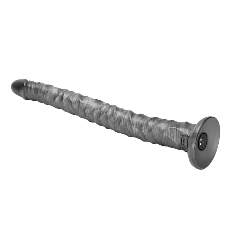 LoveToy - Vibrax Slider - Lange Vibrerende Anaal Dildo - 40,5 cm - Zilver