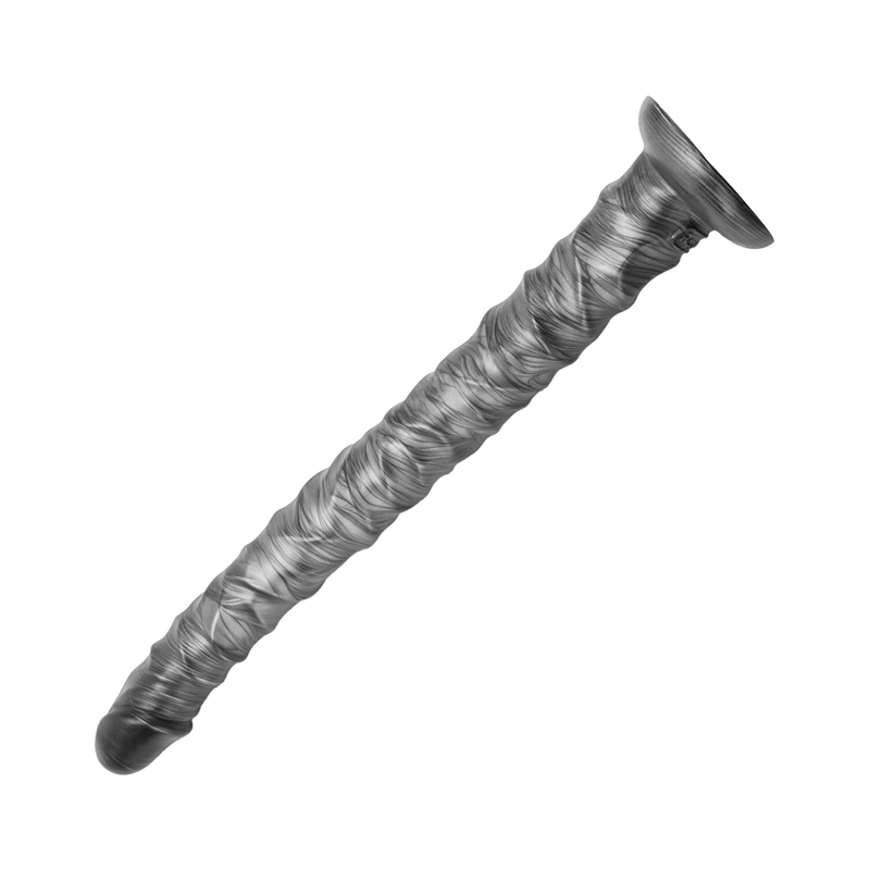 LoveToy - Vibrax Slider - Lange Vibrerende Anaal Dildo - 40,5 cm - Zilver