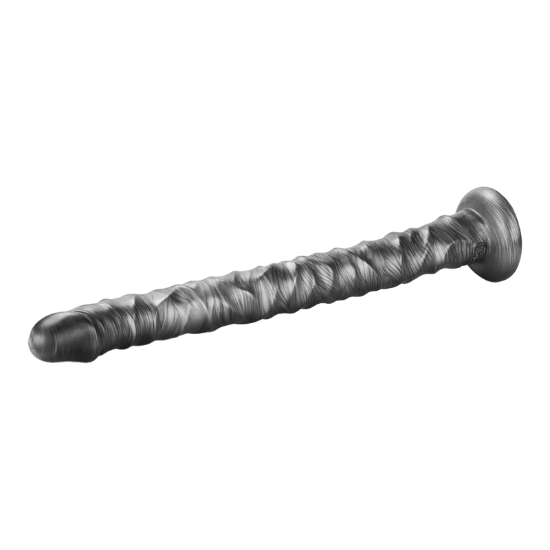 LoveToy - Vibrax Slider - Lange Vibrerende Anaal Dildo - 40,5 cm - Zilver