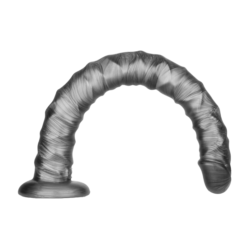 LoveToy - Vibrax Slider - Lange Vibrerende Anaal Dildo - 40,5 cm - Zilver