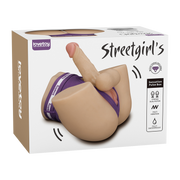LoveToy - Streetgirl's Dual Motor Sensation Pulse Masturbator met Dildo - Beige