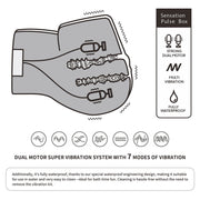 LoveToy Dual Motor Masturbator - Vagina & Anus - 7 Vibratiestanden