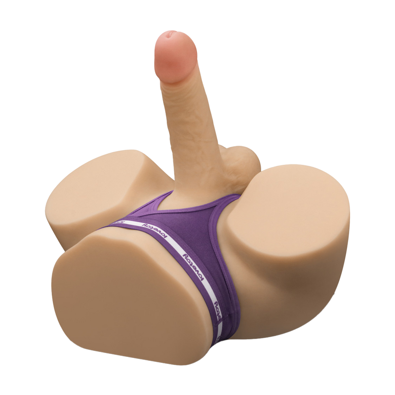 LoveToy - Streetgirl's 17 Masturbator met Buigbare Dildo - Beige