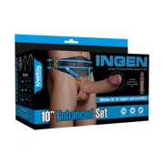 LoveToy - Ingen - Holle Strap-on met Siliconen Staaf – 25 cm - Lichte huidskleur