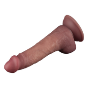 LoveToy - Power Cock - 21,5 cm - Vibrerende Dildo - Dual Density - Lichte Huidskleur
