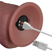LoveToy - Power Cock - 21,5 cm - Vibrerende Dildo - Dual Density - Lichte Huidskleur