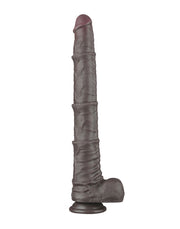 LoveToy - Nature Cock - Dubbellaags Buigbare Dildo met Aders - 40 cm - Bruin