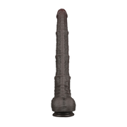 LoveToy - Nature Cock - Dubbellaags Buigbare Dildo met Aders - 40 cm - Bruin