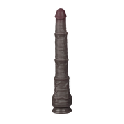 LoveToy - Nature Cock - Dubbellaags Buigbare Dildo met Aders - 40 cm - Bruin