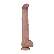 LoveToy - Nature Cock - Dubbellaags Buigbare XXL Dildo - 37,5 cm