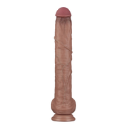 LoveToy - Nature Cock - Dubbellaags Buigbare XXL Dildo - 37,5 cm
