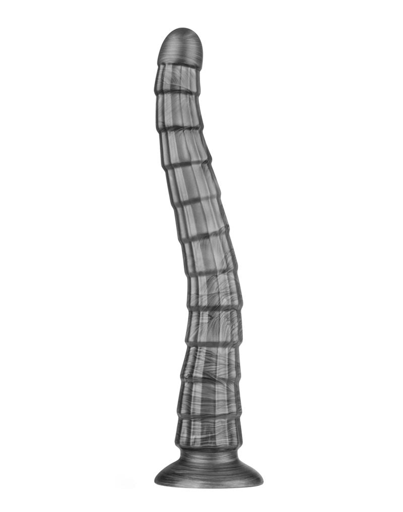 LoveToy - Vibrax Slider - Lange Vibrerende Anaal Dildo - 35 cm - Zilver