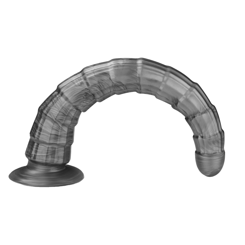 LoveToy - Vibrax Slider - Lange Vibrerende Anaal Dildo - 35 cm - Zilver