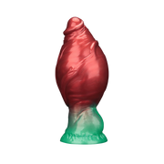 LoveToy - Dual Density Siliconen - Opblaasbare Dildo - Rood/Groen