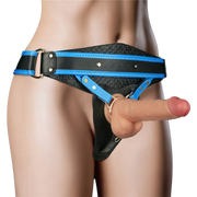 LoveToy - Ingen - Vibrerende Strap-on Set - Lengte 20 cm - Lichte Huidskleur