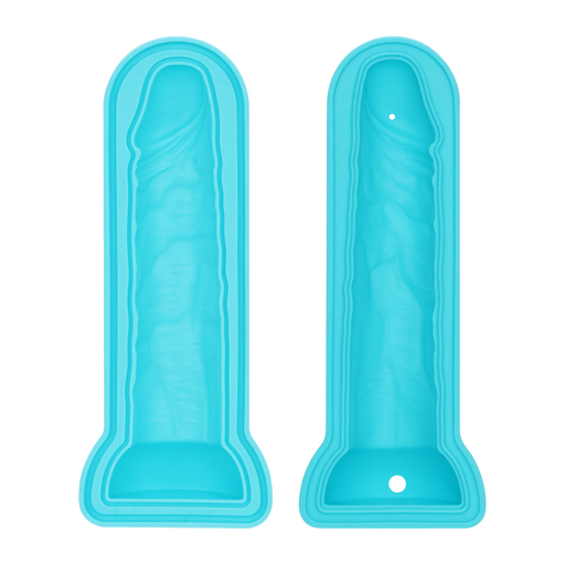 LoveToy - Siliconen IJsblokjesvorm - Realistische Penis - Blauw