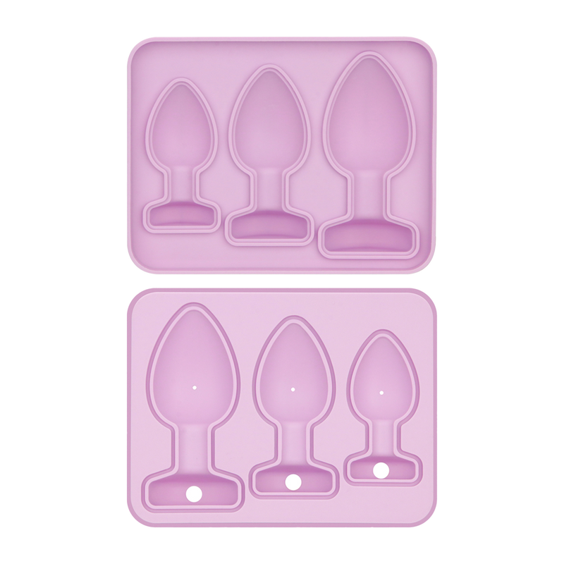 LoveToy - Siliconen IJsblokjesvorm - Buttplug Set - Lila