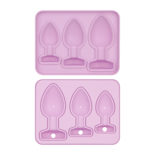LoveToy - Siliconen IJsblokjesvorm - Buttplug Set - Lila