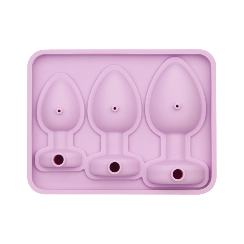 LoveToy - Siliconen IJsblokjesvorm - Buttplug Set - Lila