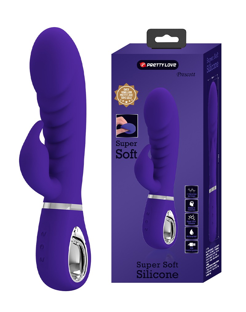 Pretty Love - Prescott - Rabbit Vibrator - Dubbele Motor - Dieproze