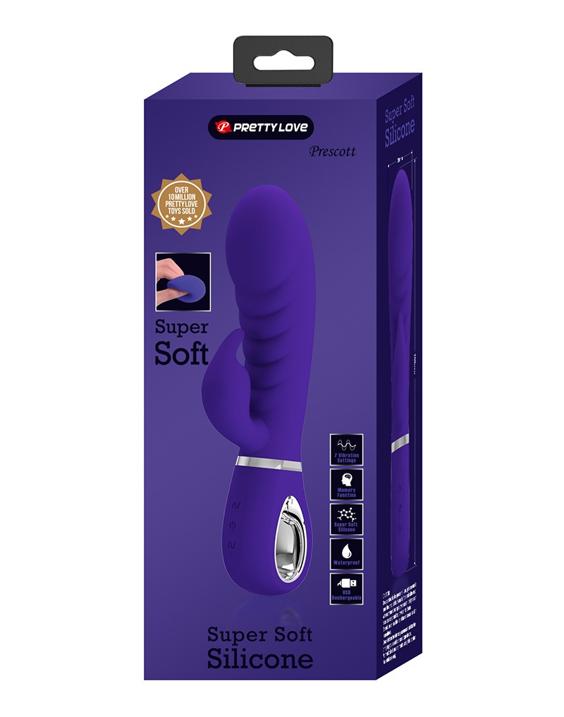 Pretty Love - Prescott - Rabbit Vibrator - Dubbele Motor - Dieproze