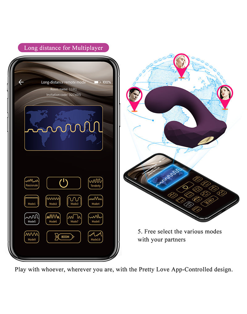 Pretty Love - Billy - G-Spot Vibrator - App Control - Paars