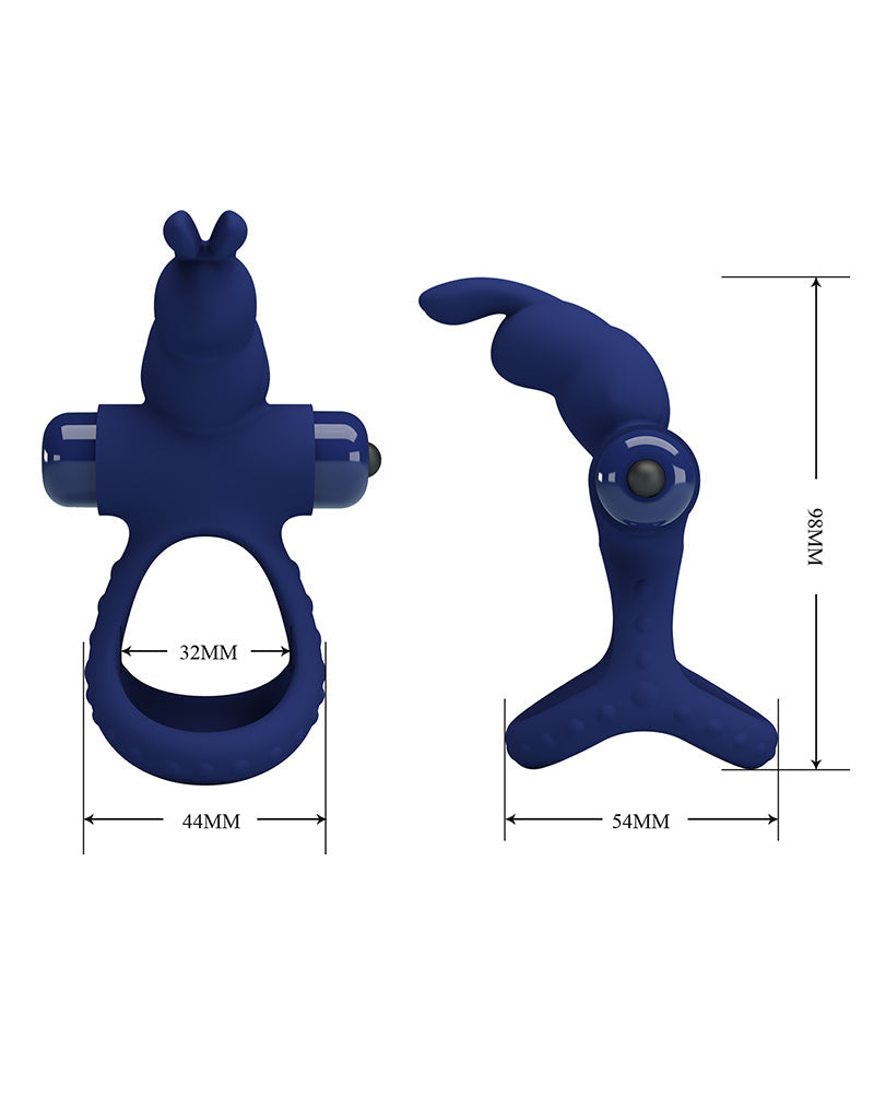 Pretty Love - Luchito - Rabbit Cockring - Donkerblauw