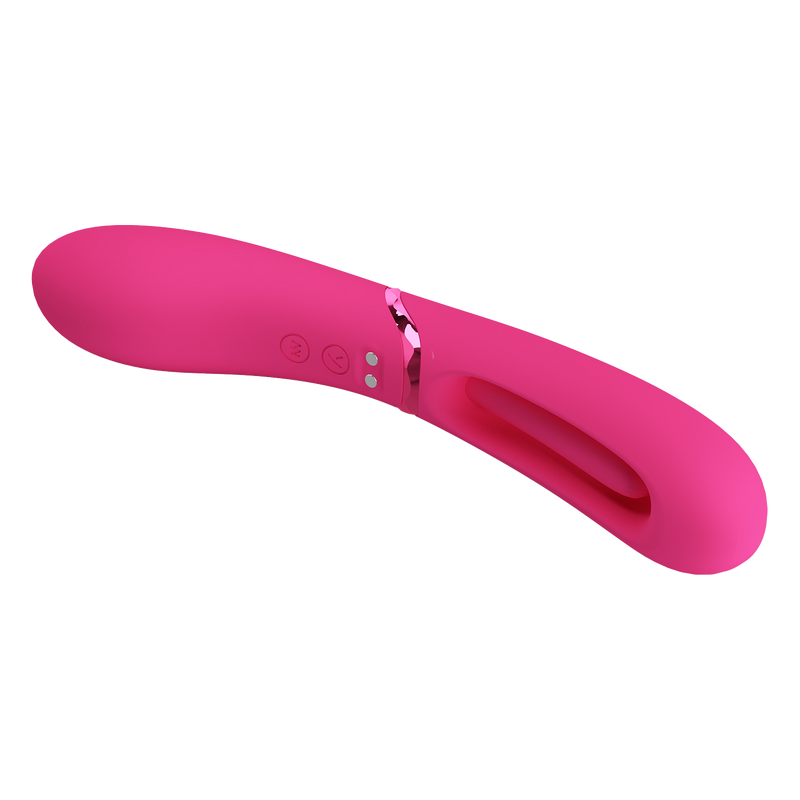 Pretty Love - Romance Lexie - Vibrator met Wiebelend Tongetje - Roze