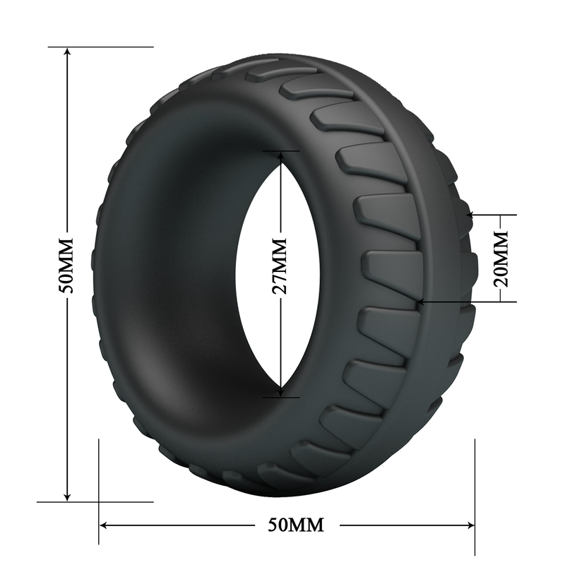 Crazy Bull - Dilson - Super Soft Siliconen Ring - Model 3 - Zwart