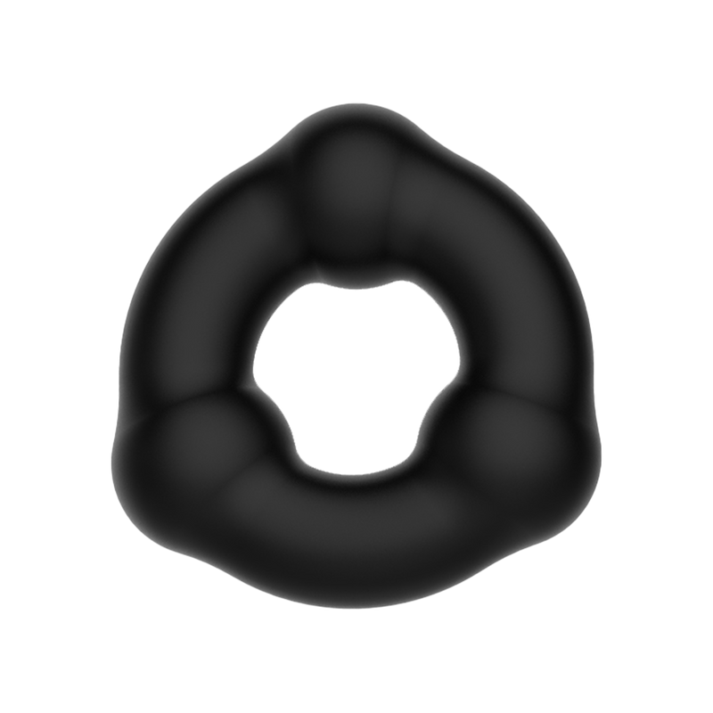 Crazy Bull - Super Soft Siliconen Ring - Model 7 - Zwart