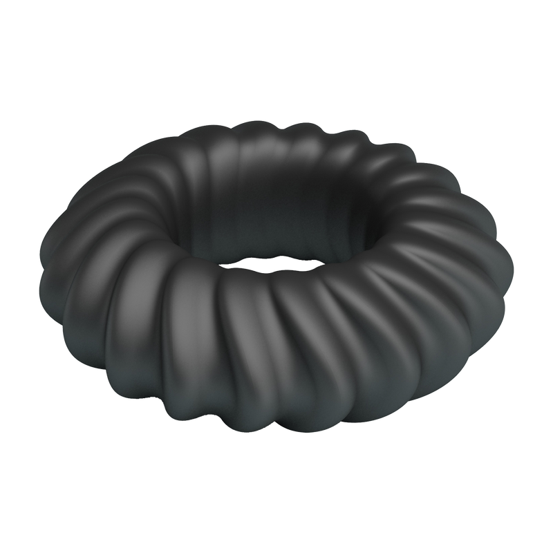 Crazy Bull - Fitz - Super Soft Siliconen Cockring - Model 8 - Zwart