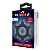 Crazy Bull - Ethaniel - Super Soft Siliconen Cockring - Model 11 - Zwart