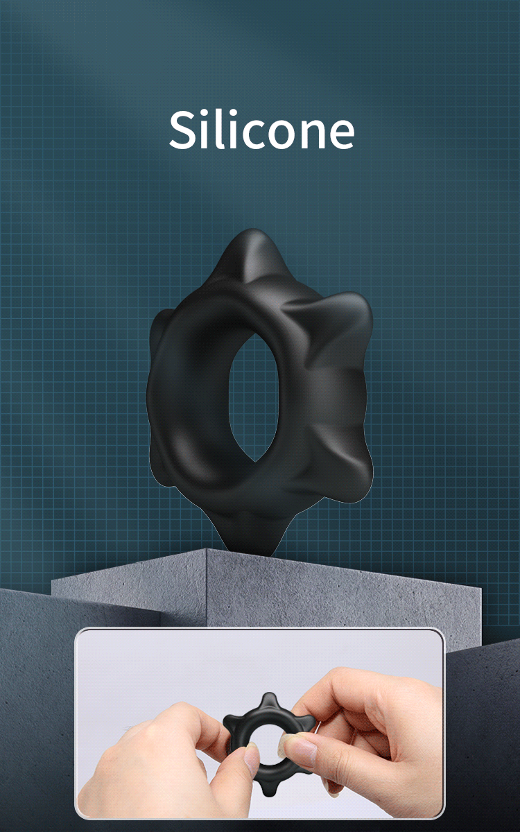 Crazy Bull - Ethaniel - Super Soft Siliconen Cockring - Model 11 - Zwart