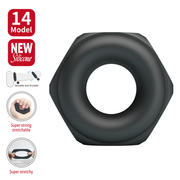 Crazy Bull - Jarvius - Super Soft Siliconen Cockring - Model 14 - Zwart