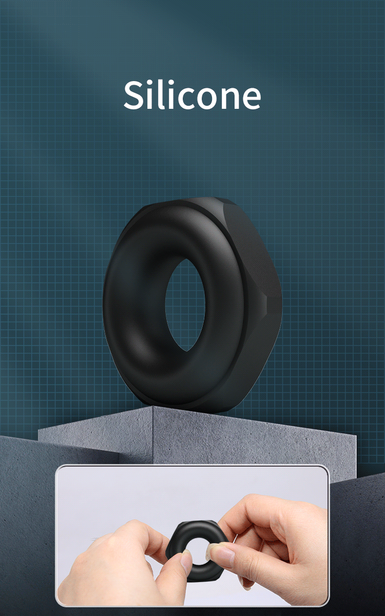 Crazy Bull - Jarvius - Super Soft Siliconen Cockring - Model 14 - Zwart