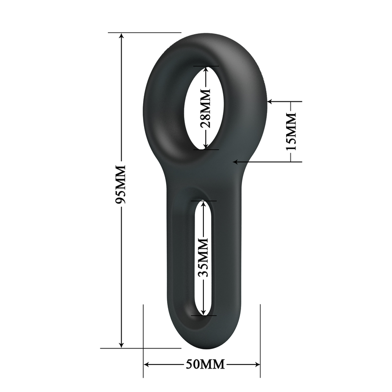 Crazy Bull - Oniel - Super Soft Siliconen Cockring - Model 18 - Zwart