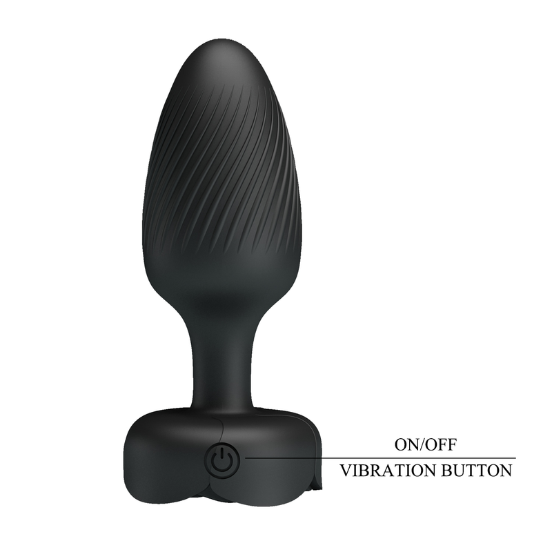 Pretty Love - Varian - Kleurveranderende lichtgevende vibrerende buttplug - Zwart