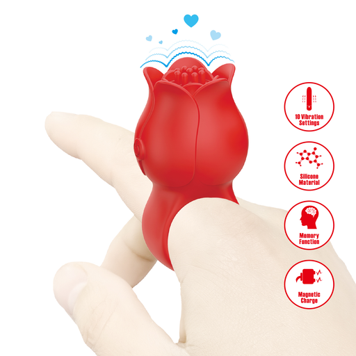Pretty Love - Jae - Vinger Vibrator - Rood