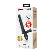 Pretty Love - Tatum - Anale Vibrator met Penisring - Zwart