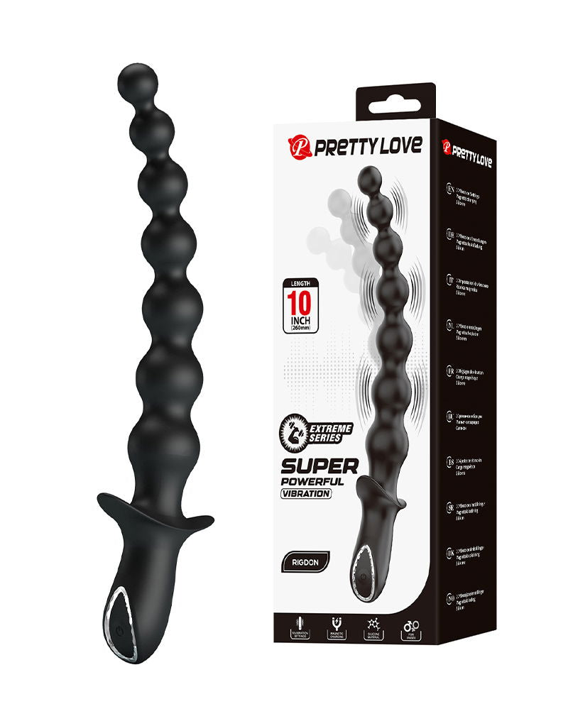 Pretty Love - Rigdon - Anale Kralen Vibrator - Zwart