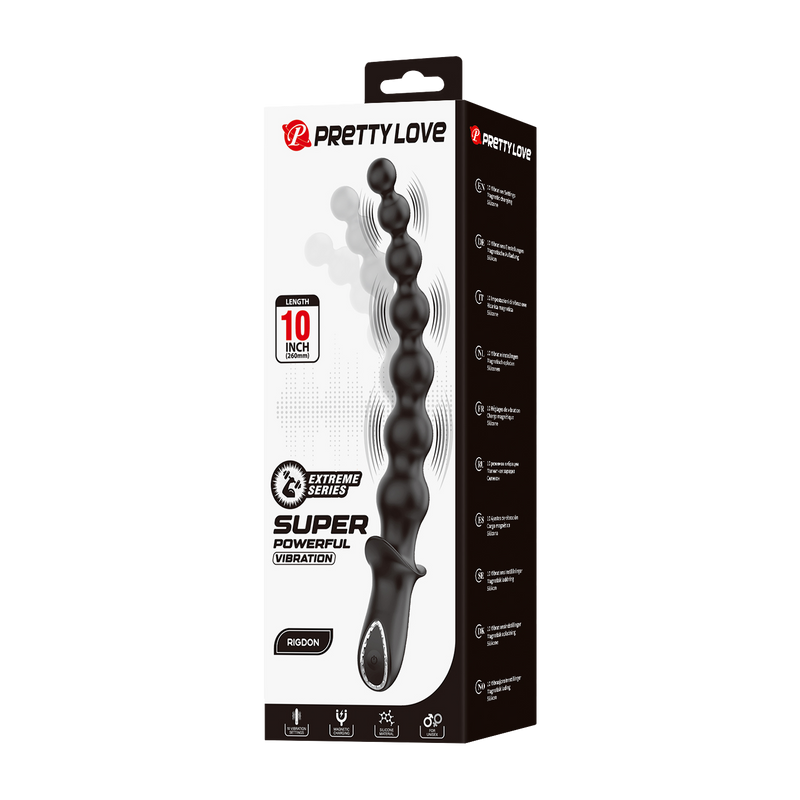 Pretty Love - Rigdon - Anale Kralen Vibrator - Zwart