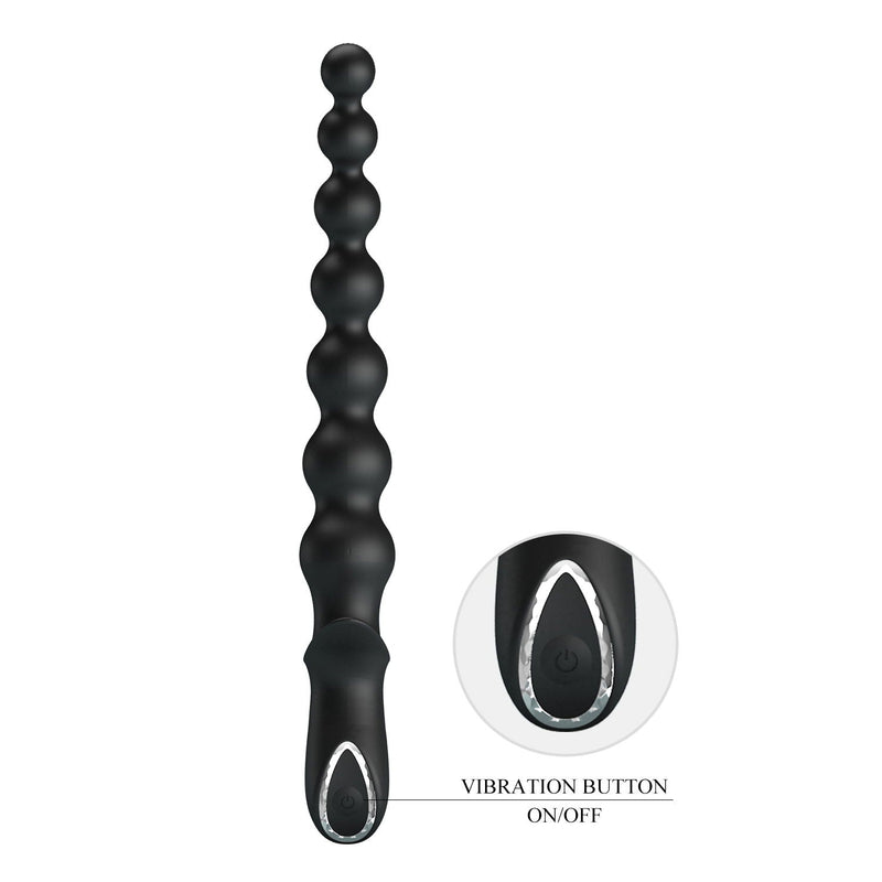 Pretty Love - Rigdon - Anale Kralen Vibrator - Zwart