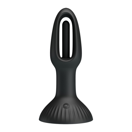 Pretty Love - Hubert - Vibrerende Buttplug - Anaal Vibrator - Met Wiebelend Tongetje - Zwart