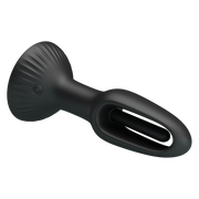 Pretty Love - Hubert - Vibrerende Buttplug - Anaal Vibrator - Met Wiebelend Tongetje - Zwart